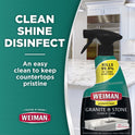 Weiman Granite and Stone Daily Clean & Shine Disinfecting Spray, 16 Ounce,  Fresh Citrus Scent