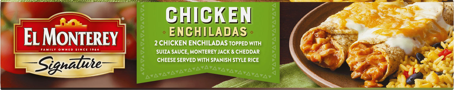 El Monterey Signature Chicken Enchiladas Meal, 10.25 oz Box (Frozen)