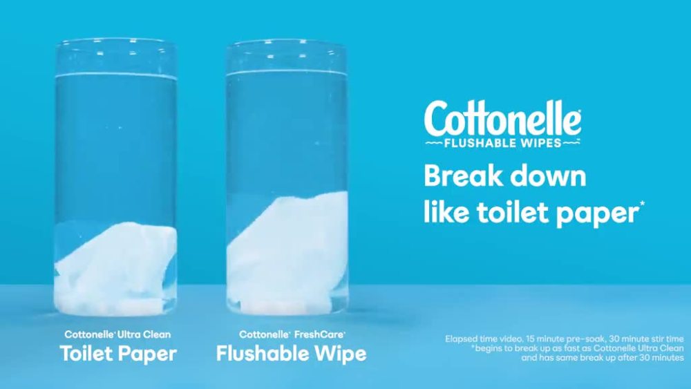 Cottonelle Fresh Care Flushable Wipes, 1 Resealable Bag, 168 Wipes Per Pack (168 Wipes Total)