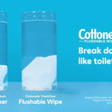 Cottonelle Fresh Care Flushable Wipes, 1 Resealable Bag, 168 Wipes per Pack (168 Total)