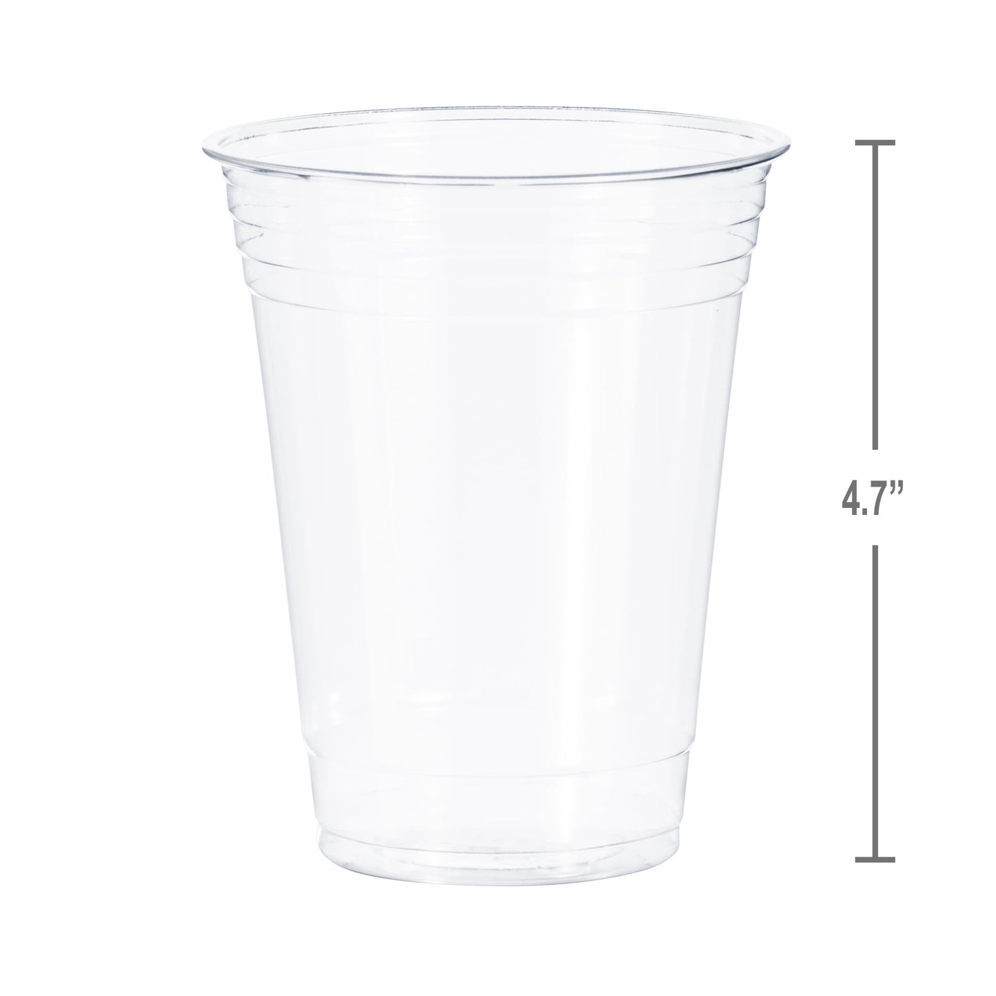 Solo Disposable Plastic Cups, Clear, 18oz, 25 Count