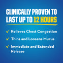 Mucinex 12 Hour Relief, Chest Congestion and Cough Medicine, 20 Tablets