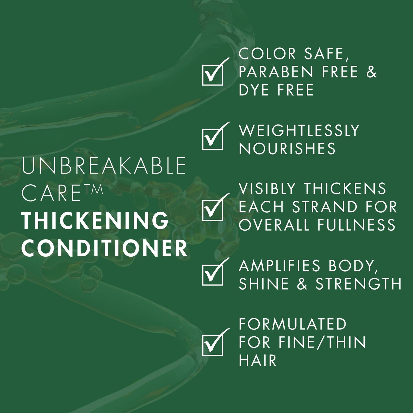 Nexxus Unbreakable Care Thickening Daily Conditioner for Thin Hair, Biotin and Keratin, 16.5 fl oz