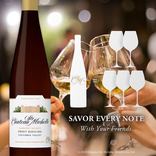 Chateau Ste. Michelle Washington Harvest Select Riesling Sweet White Wine, 750 ml Bottle