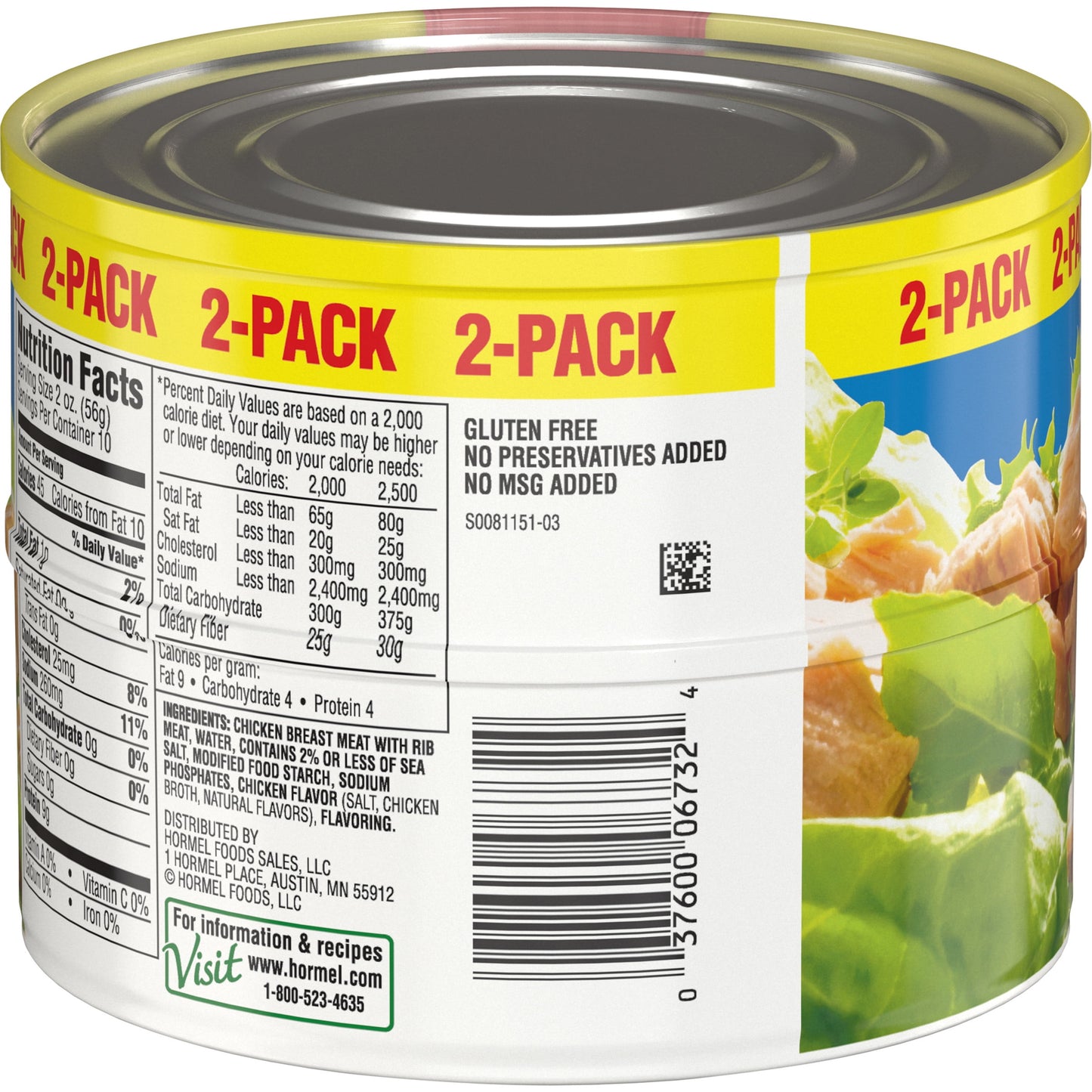 HORMEL Premium Chicken Breast In Water,  10 oz Can