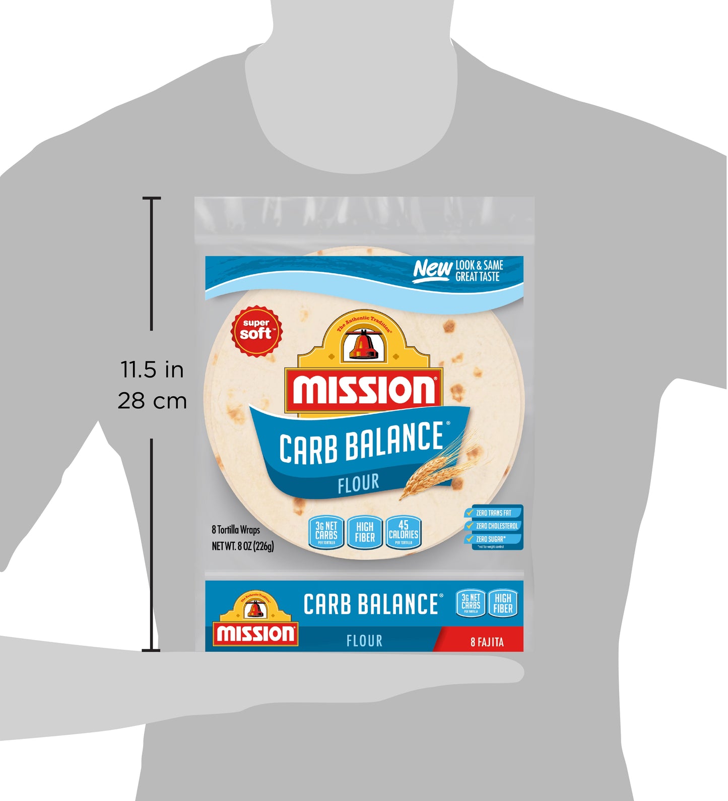 Mission Carb Balance Fajita Flour Tortillas, 8 Count