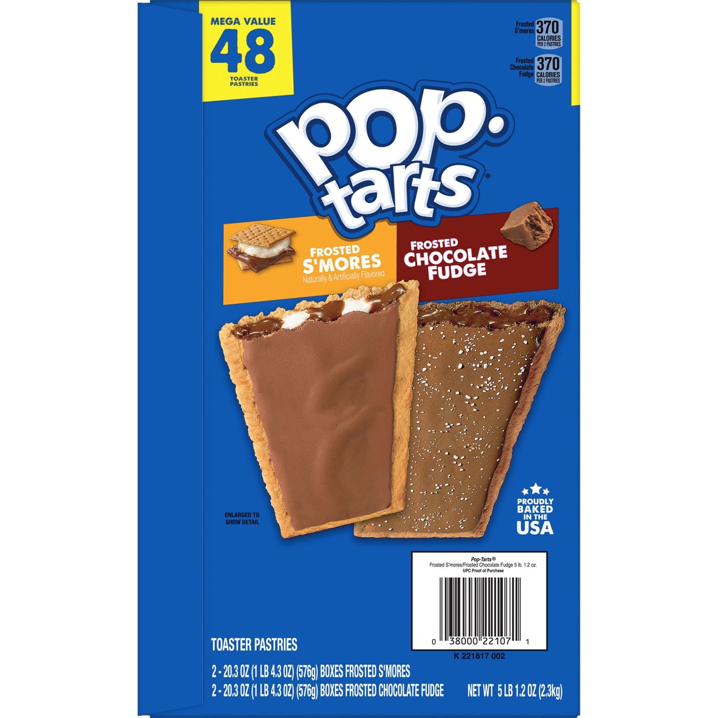 Pop-Tarts Variety Pack Instant Breakfast Toaster Pastries, Shelf-Stable, Ready-to-Eat, 81.2 oz, 48 Count Box