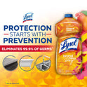 Lysol Multi-Surface Cleaner, Sanitizing and Disinfecting Pour, to Clean and Deodorize, Mango & Hibiscus, 40 Fl Oz