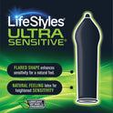 Lifestyles Ultra Sensitive Latex Lubricated Condoms, 36 Count