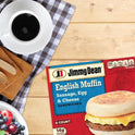 Jimmy Dean Sausage Egg & Cheese English Muffin Sandwich, 36.8 oz, 8 Count (Frozen)