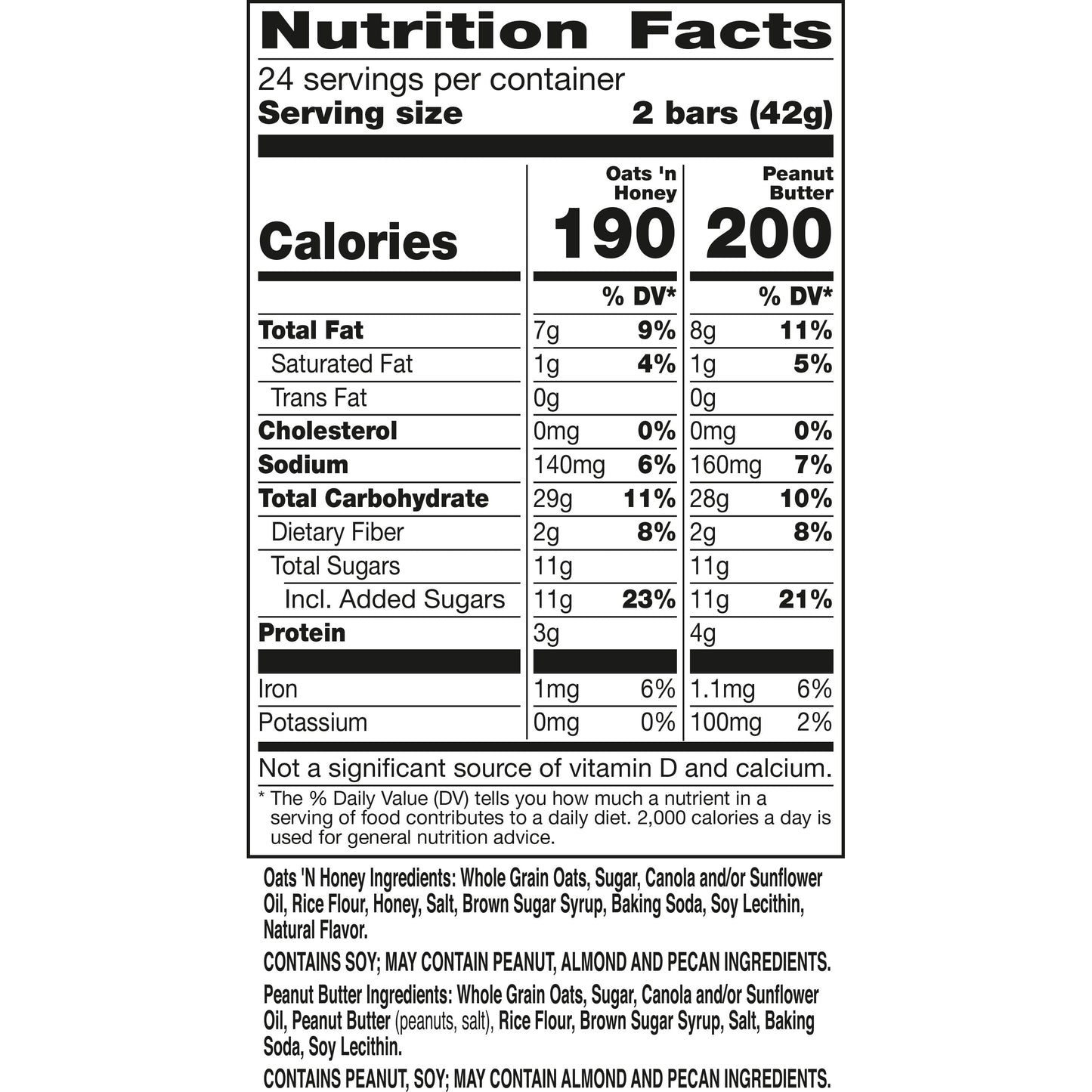 Nature Valley Crunchy Granola Bars, Variety Pack, 48 Bars, 35.76 OZ (24 Pouches)