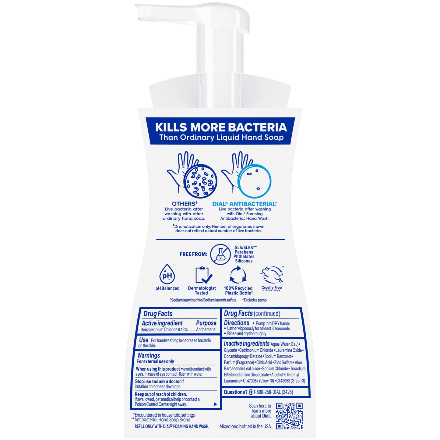 Dial Antibacterial Foaming Hand Wash, Fresh Pear, 7.5 fl oz