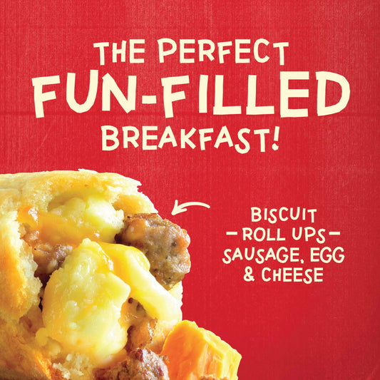 Jimmy Dean Sausage, Egg & Cheese Biscuit Rollups, 12.8 oz, 8 Ct (Frozen)