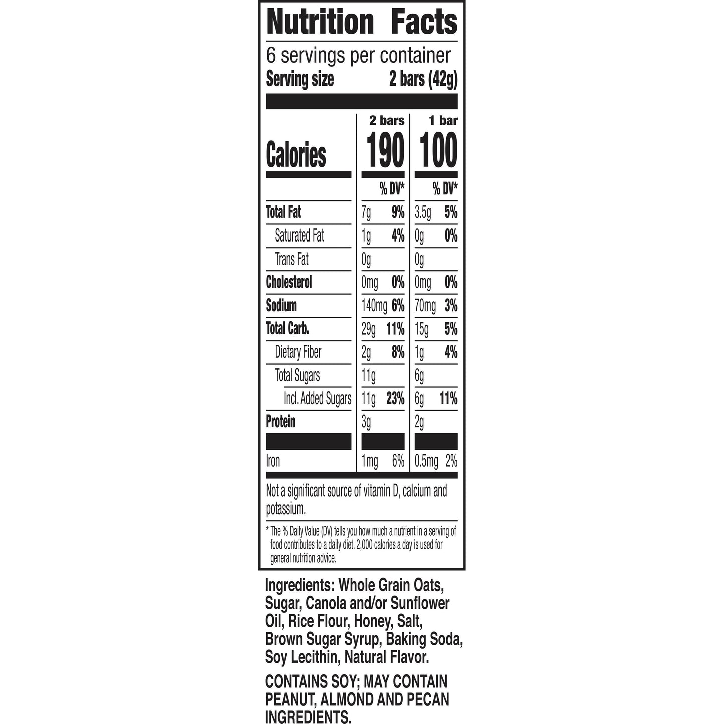 Nature Valley Crunchy Granola Bars, Oats 'n Honey, 12 Bars, 8.94 OZ (6 Pouches)