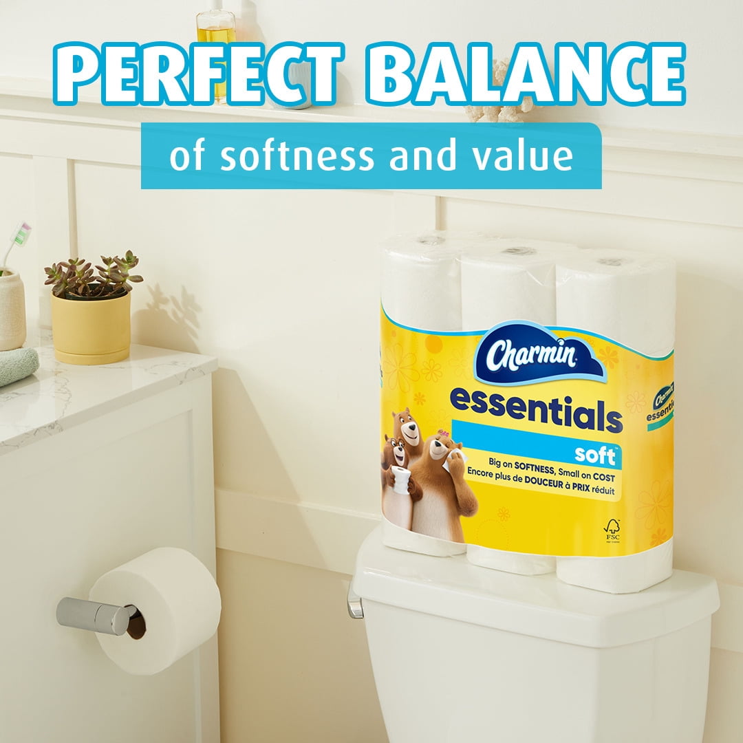 Charmin Essentials Soft Toilet Paper, 18 Mega Rolls