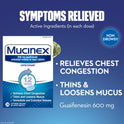 Mucinex 12 Hour Relief, Chest Congestion and Cough Medicine, 20 Tablets