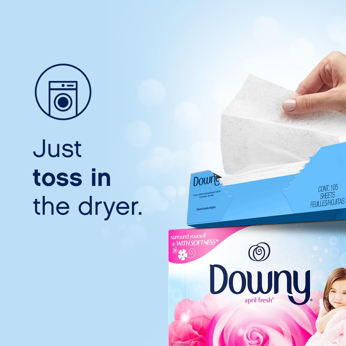 Downy Fabric Softener Dryer Sheets, April Fresh, 240 Ct