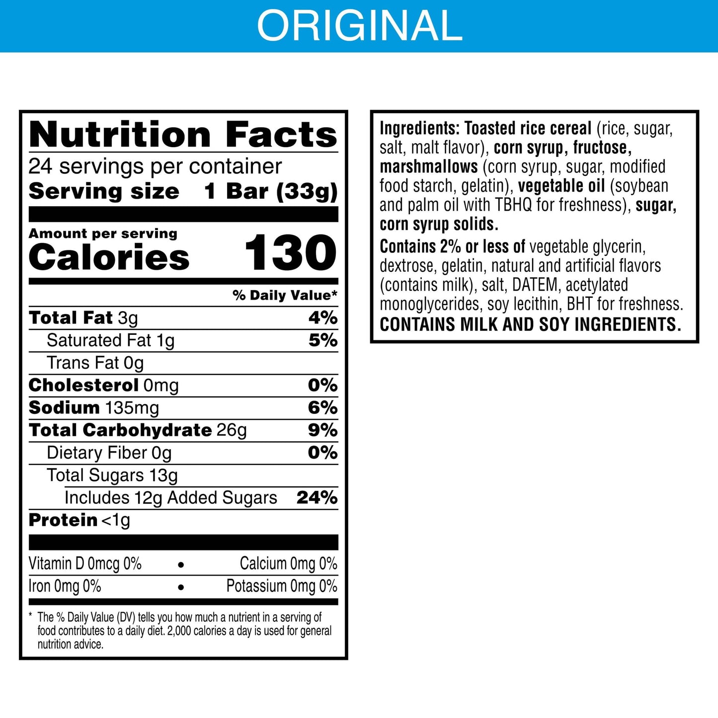 Rice Krispies Treats Homestyle Original Chewy Marshmallow Snack Bars, Ready-to-Eat, 27.9 oz, 24 Count