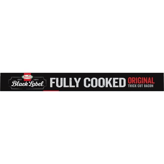 HORMEL BLACK LABEL Pork Bacon, Fully Cooked, 2.52 oz Plastic Package