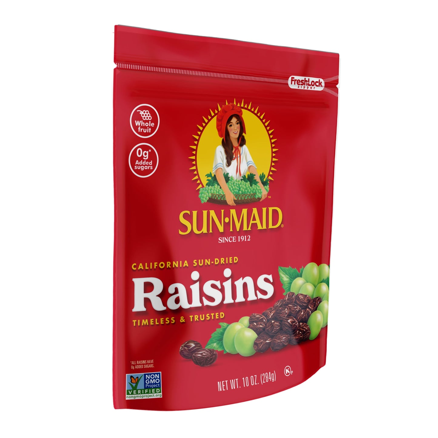 Sun-Maid California Sun-Dried Raisins, Dried Fruit Snack, 10 oz Bag