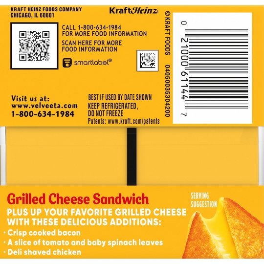 Velveeta Slices Original Cheese, 16 Ct Pk