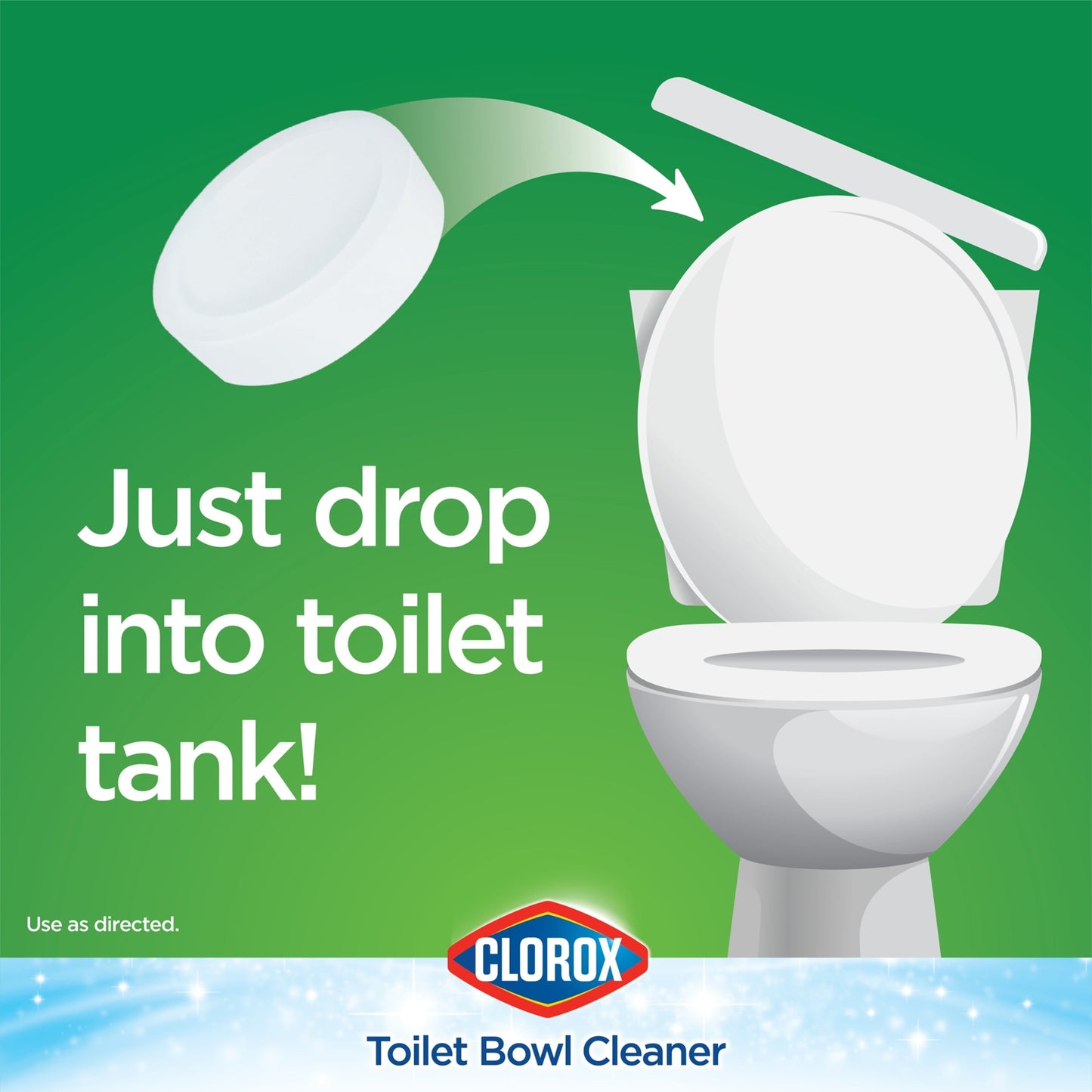 Clorox Bleach Automatic Toilet Bowl Cleaner Tablets, 2 Pack