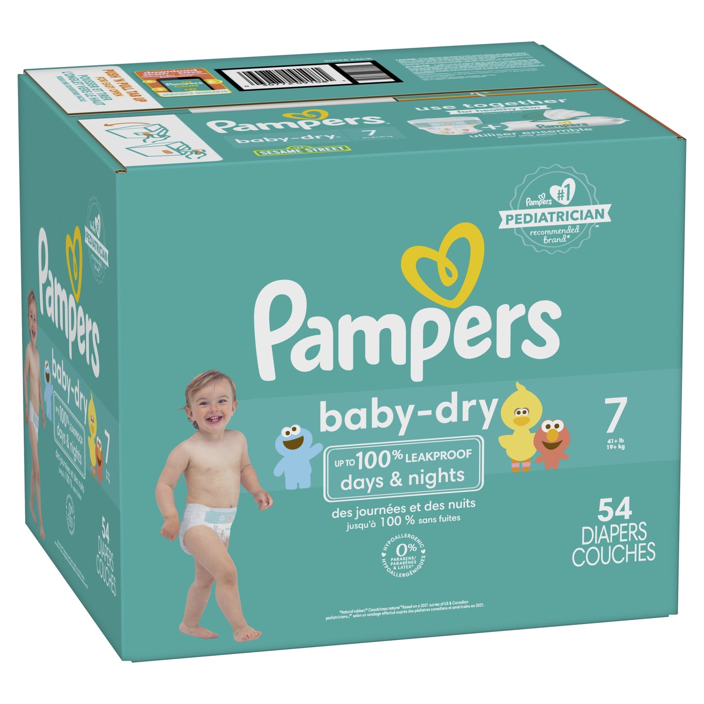 Pampers Baby Dry Diapers Size 7, 54 Count (Select for More Options)