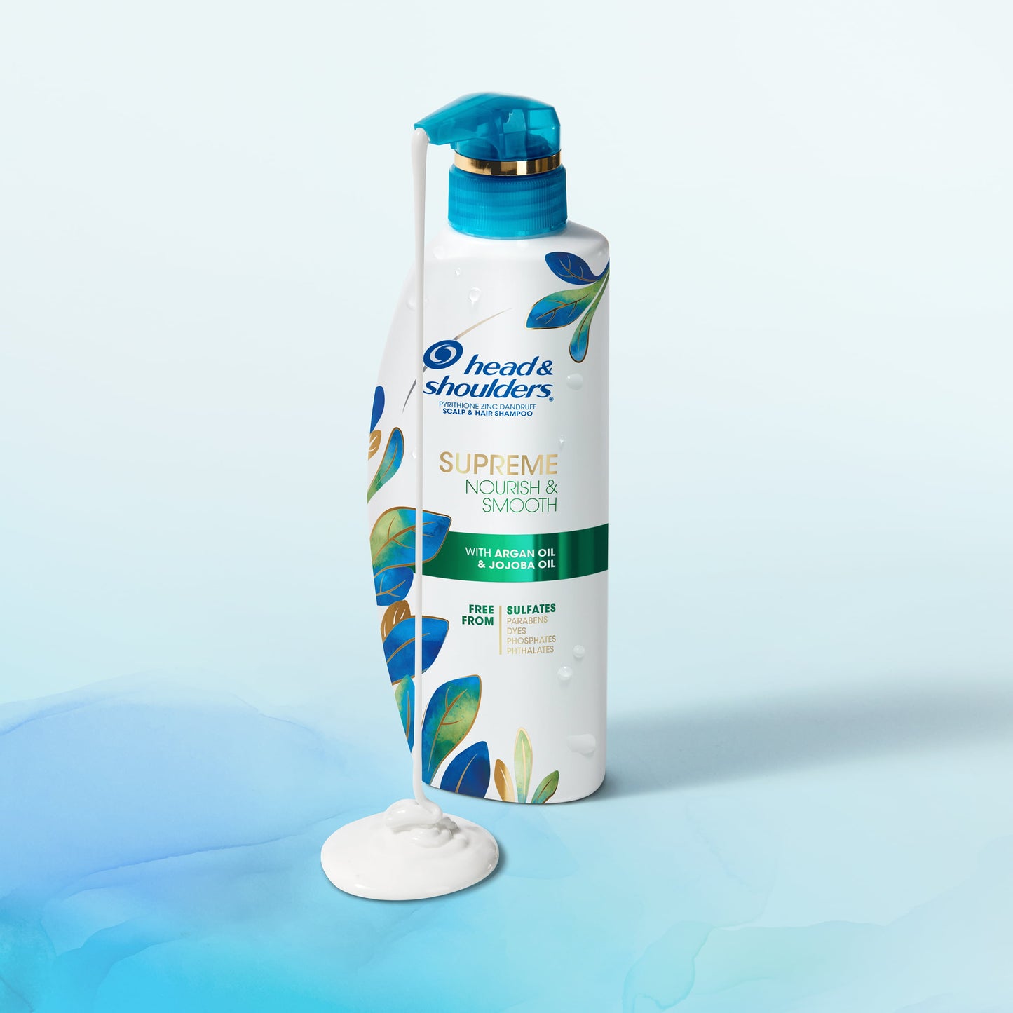 Head & Shoulders Supreme Sulfate Free Nourish & Smooth Shampoo, All Hair Types, 11.8 fl oz