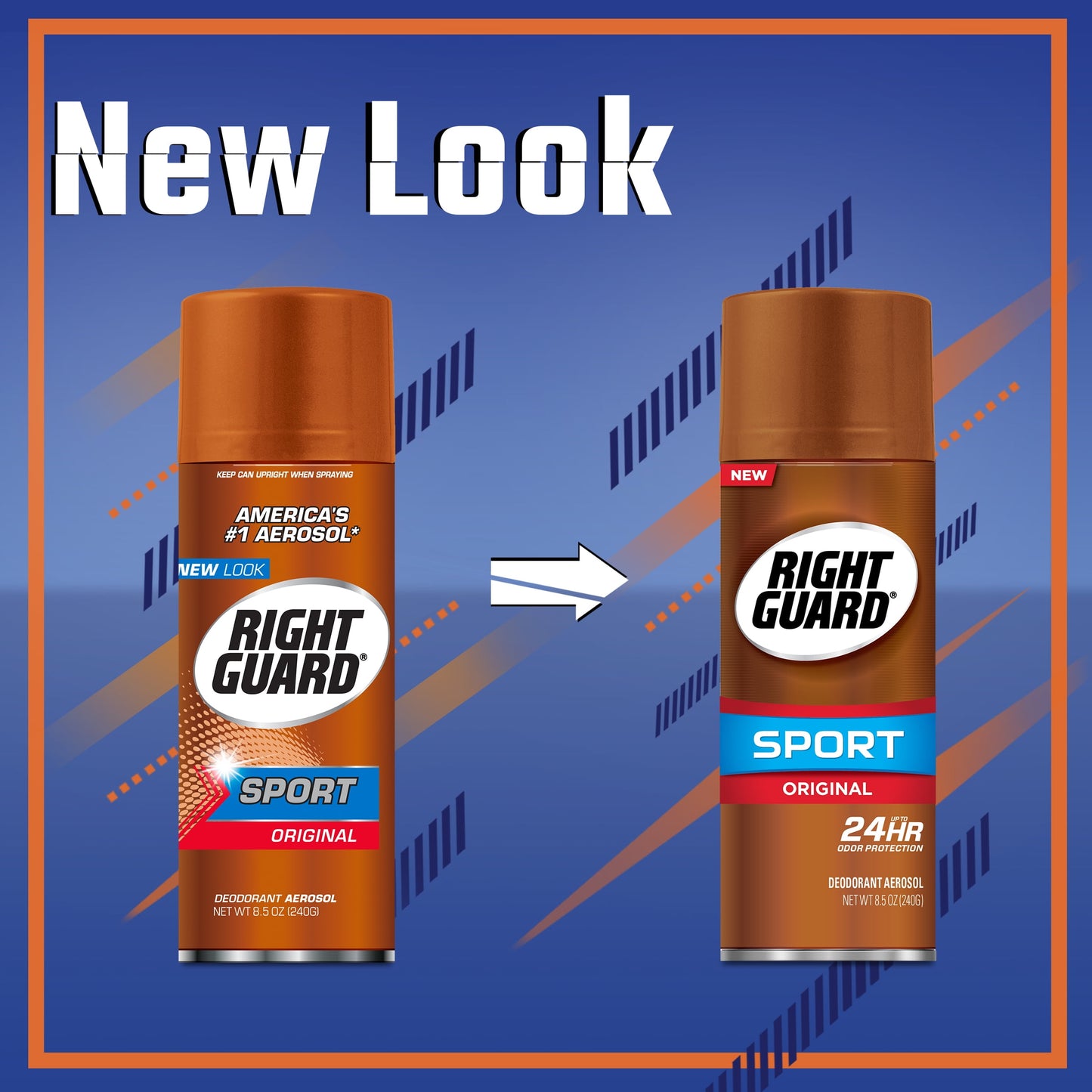 Right Guard Sport Deodorant Aerosol Spray, Original, 8.5 oz (Pack of 2)