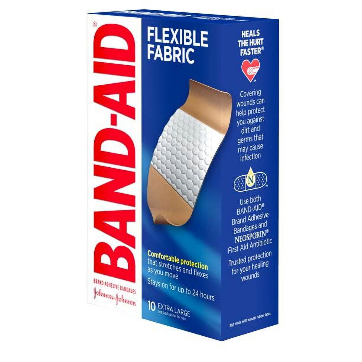 Band-Aid Brand Flexible Fabric Adhesive Bandages, Extra Large, 10Ct