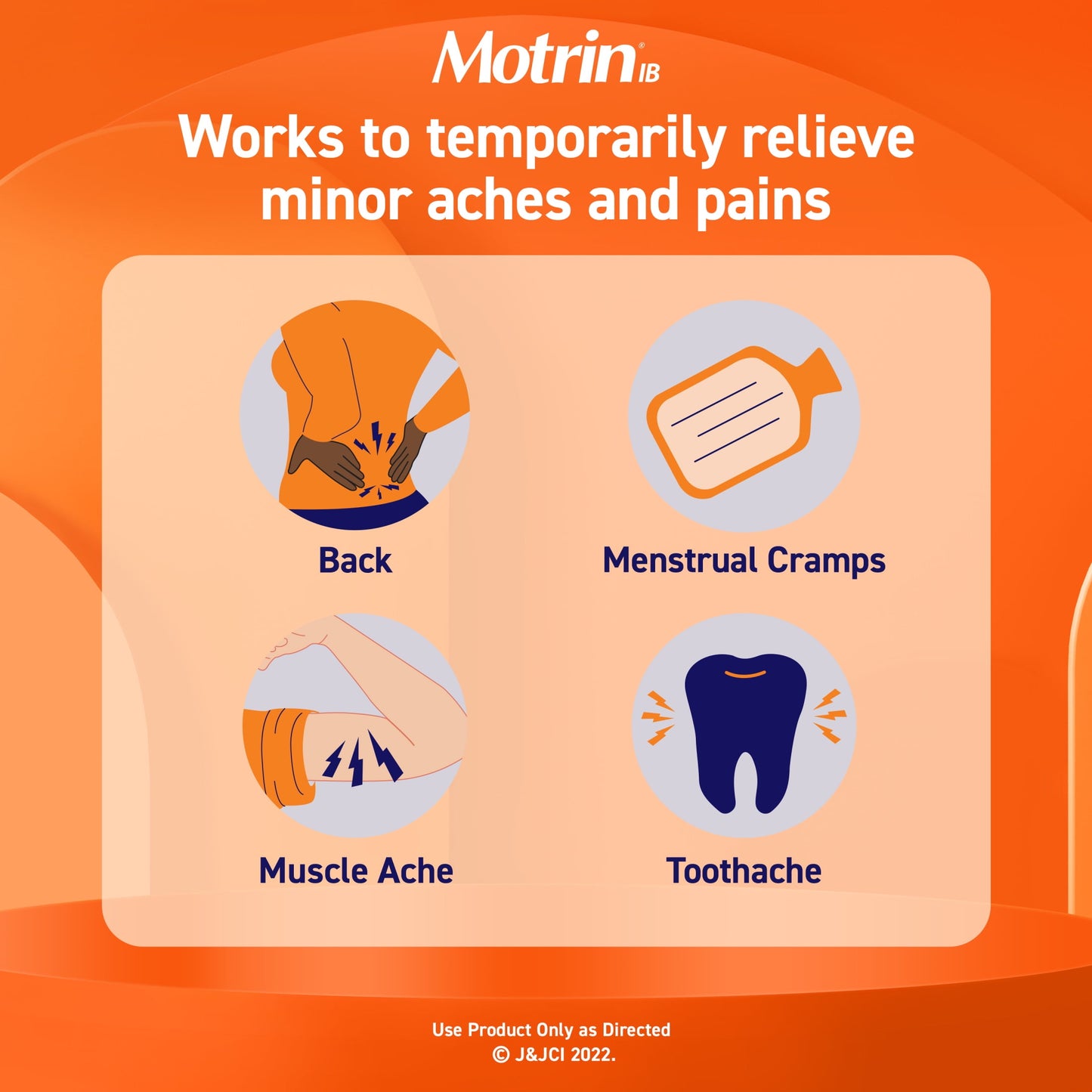 Motrin IB, Ibuprofen 200mg Tablets for Pain & Fever Relief, 225 Ct