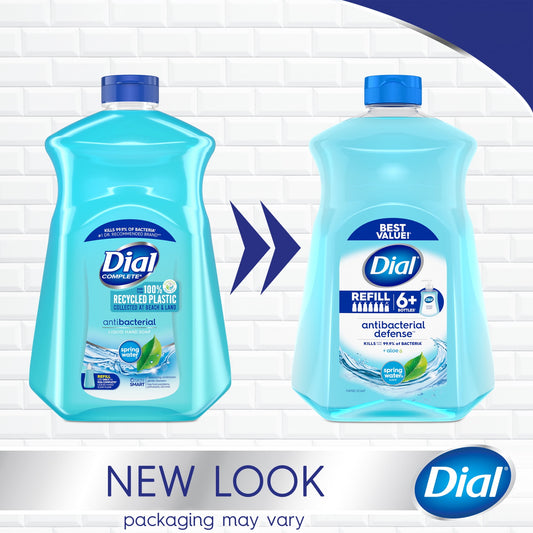 Dial Antibacterial Liquid Hand Soap Refill, Spring Water, 52 fl oz