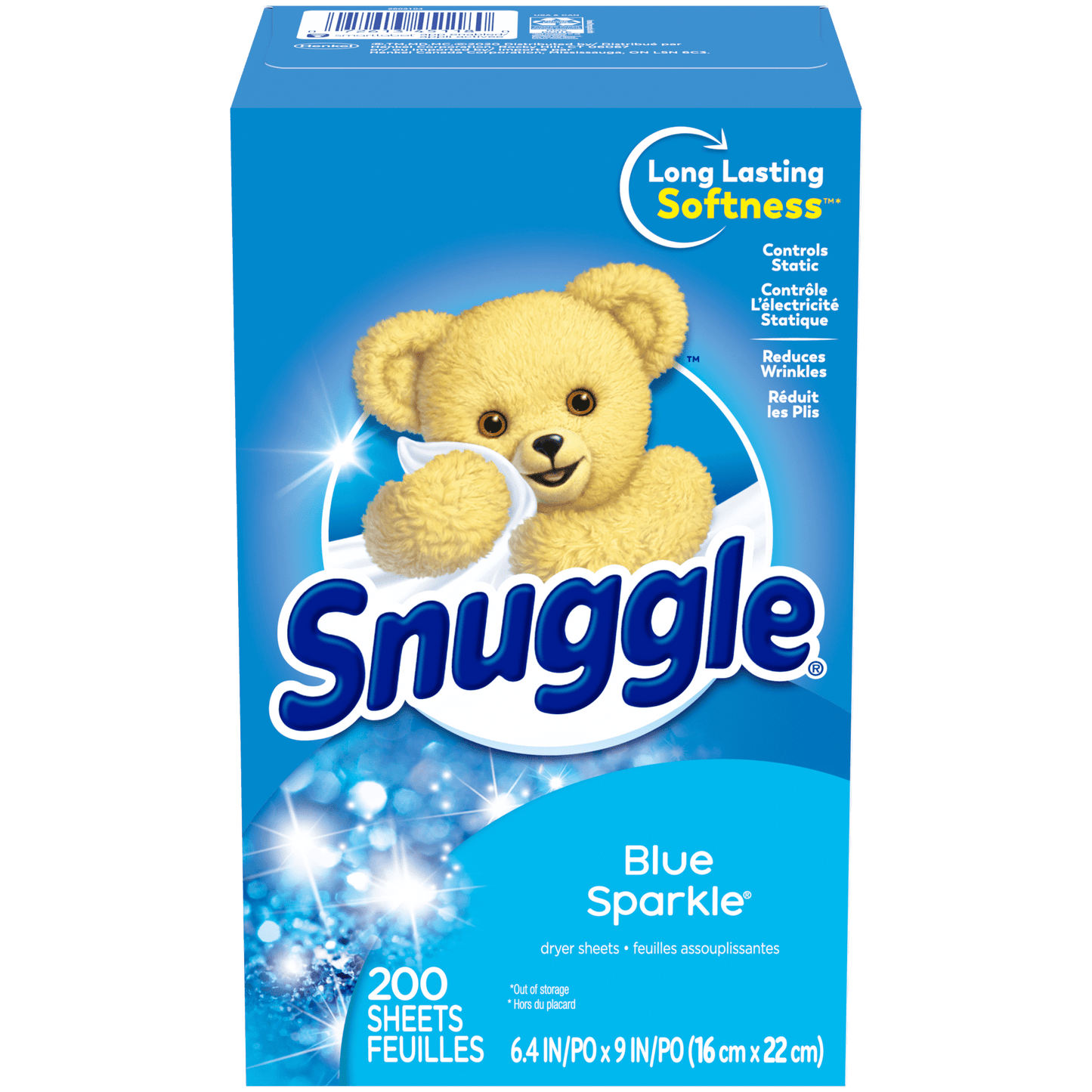 Snuggle Fabric Softener Dryer Sheets, Blue Sparkle, 200 Count