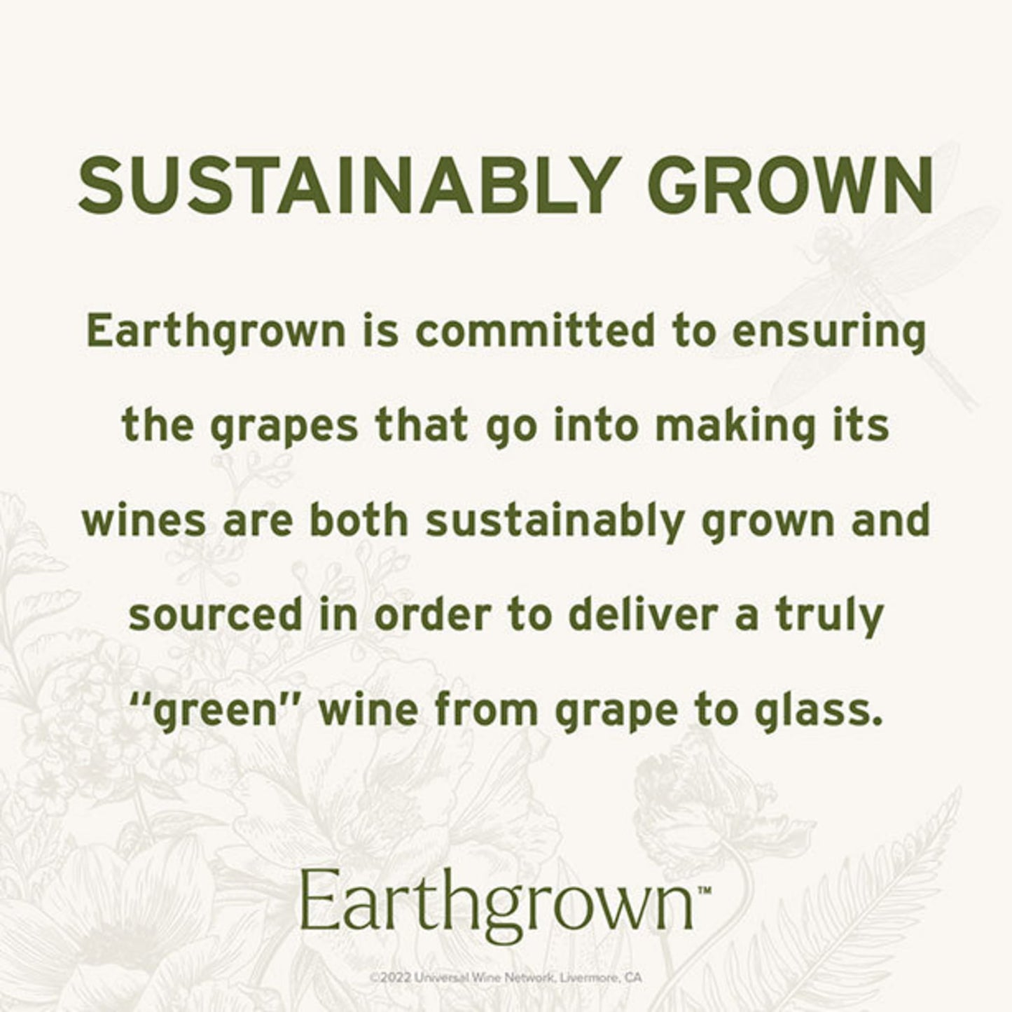 Earthgrown Cabernet Sauvignon California Red Wine, 750 ml Glass, ABV 14.00%