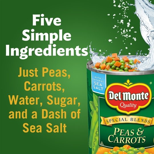 Del Monte Peas & Carrots, Canned Vegetables, 8.5 oz Can