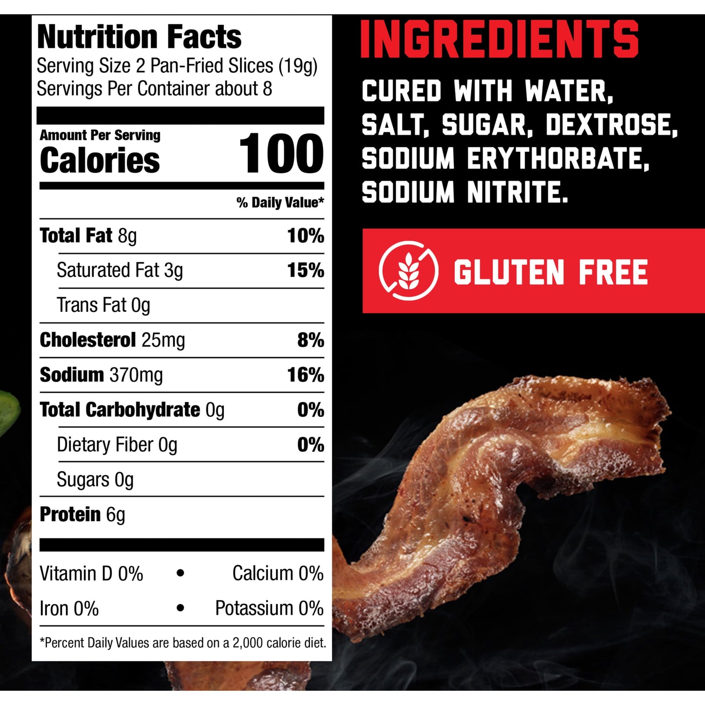 HORMEL BLACK LABEL Bacon Pork, Original, Gluten Free, 16 oz Plastic Package