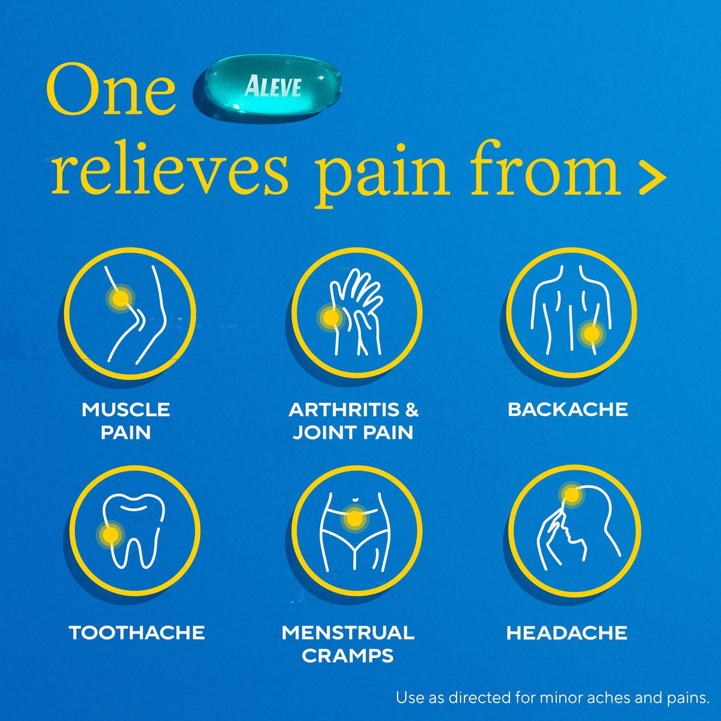 Aleve Liquid Gels Naproxen Sodium Pain Reliever, 80 Count