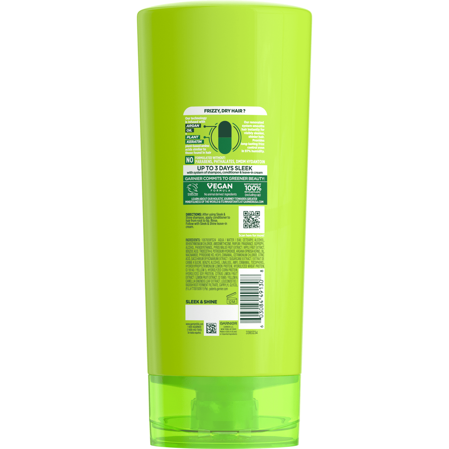 Garnier Fructis Sleek and Shine Smoothing Conditioner with Argan Oil, 21 fl oz