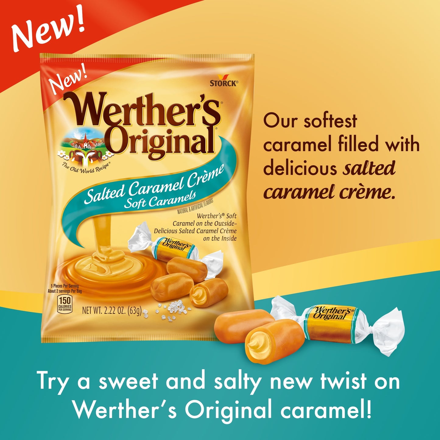 Werthers Original Soft Caramel Candy, 2.22 oz