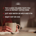 Folgers Classic Roast Instant Coffee, 8-Ounce Jar