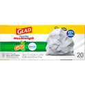 Glad ForceFlex MaxStrength 13 Gallon Tall Kitchen Drawstring Trash Bags, Gain Original, 20 Bags