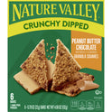 Nature Valley Crunchy Dipped Granola Squares, Peanut Butter Chocolate, 6 Count, 4.68 OZ