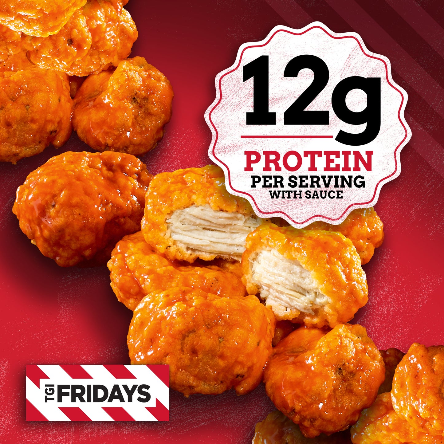 TGI Fridays Frozen Snacks & Appetizers Buffalo Style Boneless Chicken Bites, 15 oz Box Regular