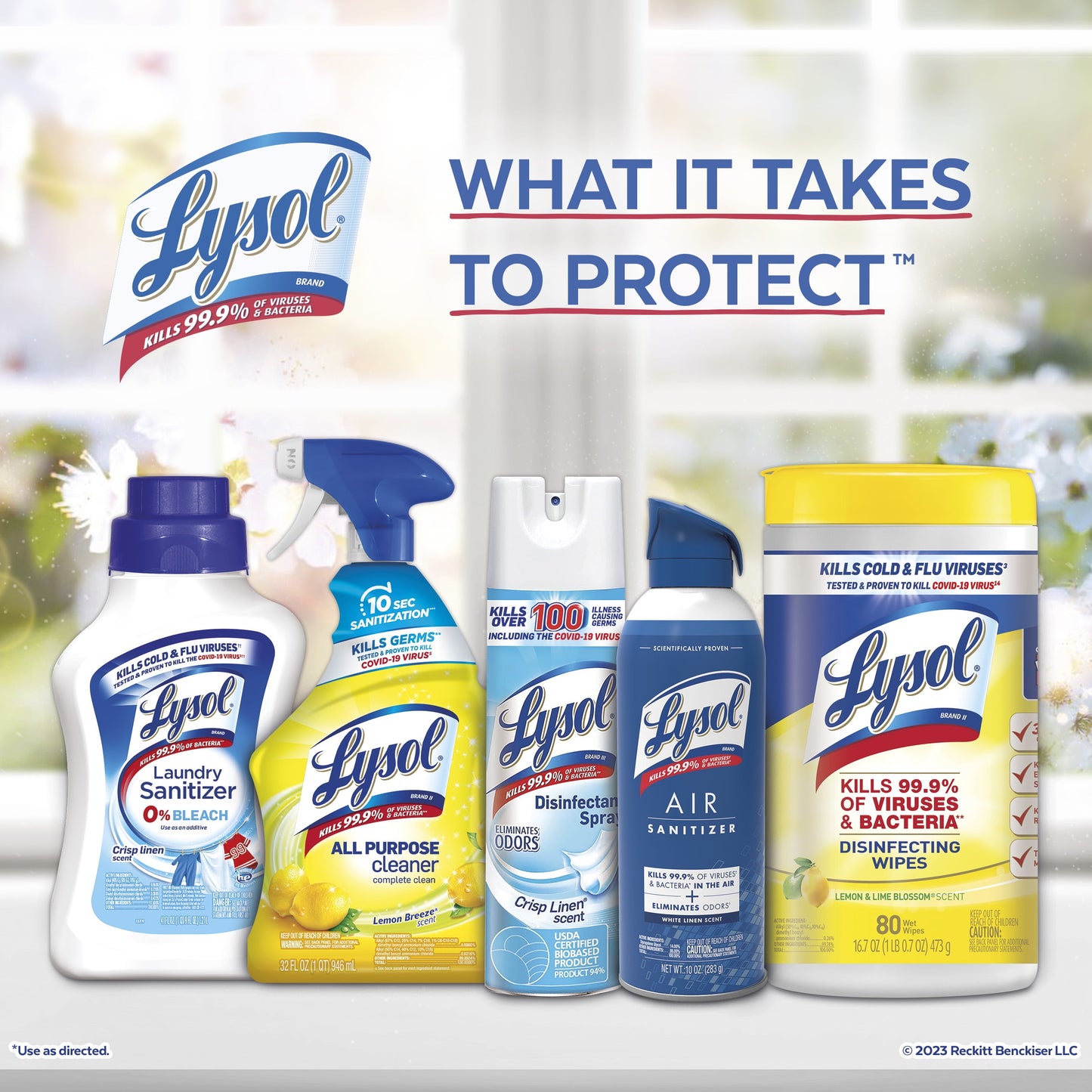 Lysol Multi-Surface Cleaner, Sanitizing and Disinfecting Pour, to Clean and Deodorize, Mango & Hibiscus, 40 Fl Oz