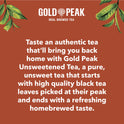 Gold Peak Real Brewed Tea Unsweetened, Black Iced Tea Drink, 16.9 fl oz, 6 Bottles