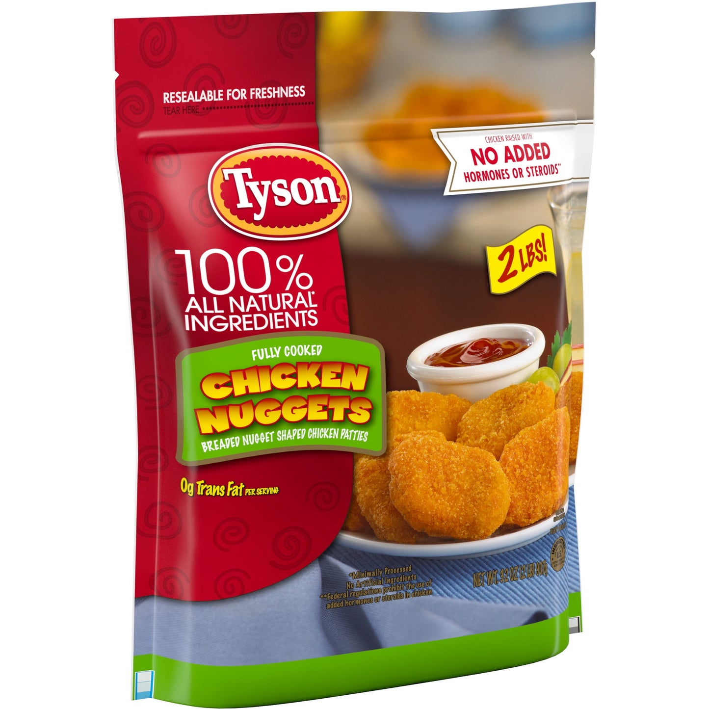 Tyson Fully Cooked Chicken Nuggets, 2 lb Bag (Frozen)