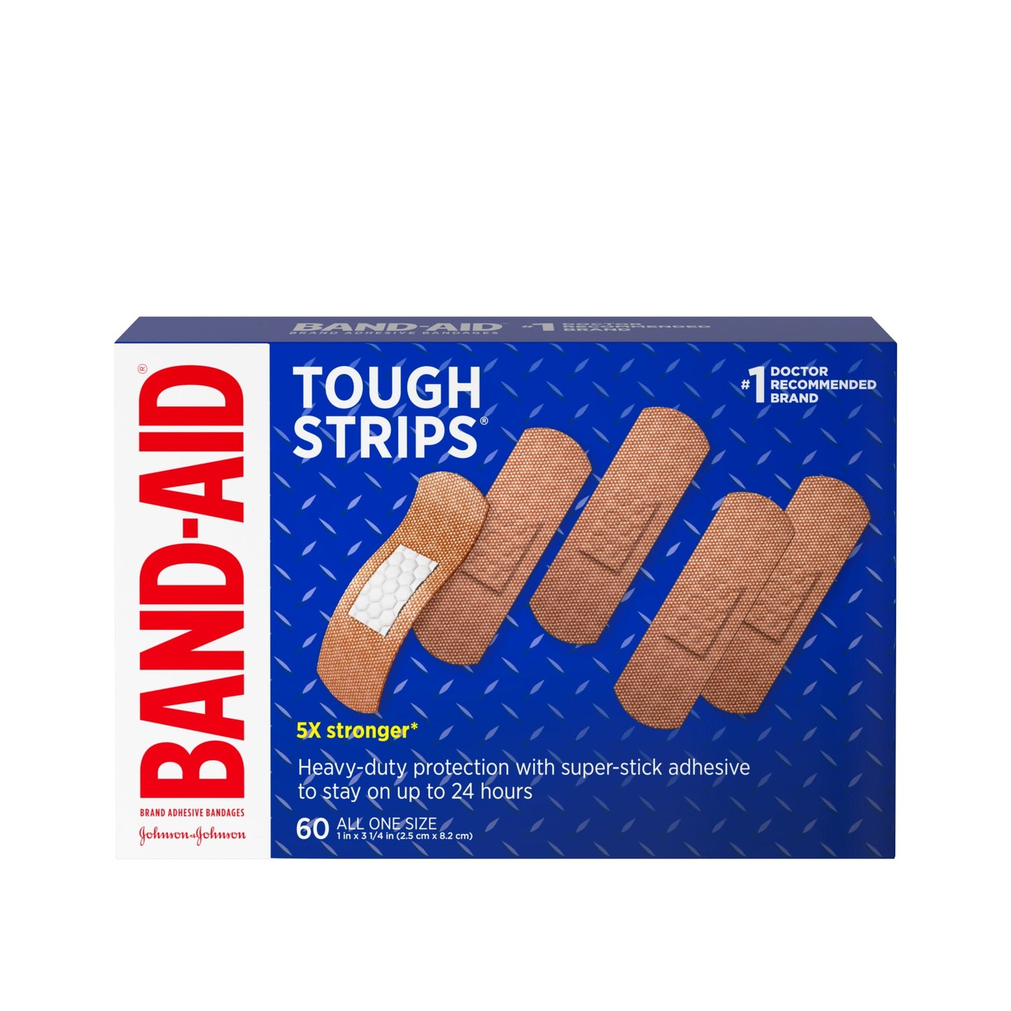 Band-Aid Brand Tough Strips Adhesive Bandage, All One Size, 60Ct