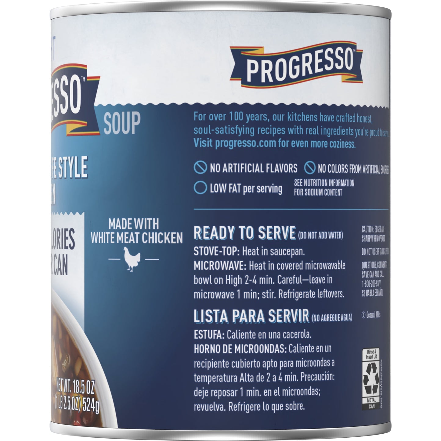 Progresso Light, Zesty Santa Fe Style Chicken Soup, Gluten Free, 18.5 oz.