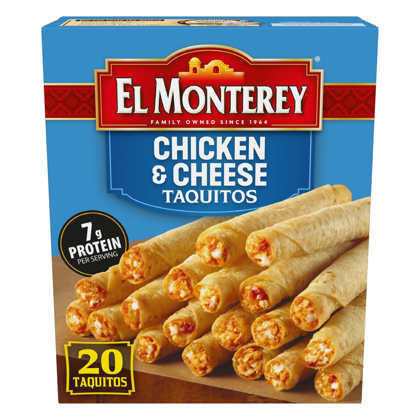 El Monterey Chicken & Cheese Flour Taquitos, 20 oz, 20 Ct (Frozen)