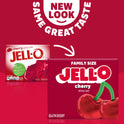 Jell-O Cherry Artificially Flavored Gelatin Dessert Mix, Family Size, 6 oz Box